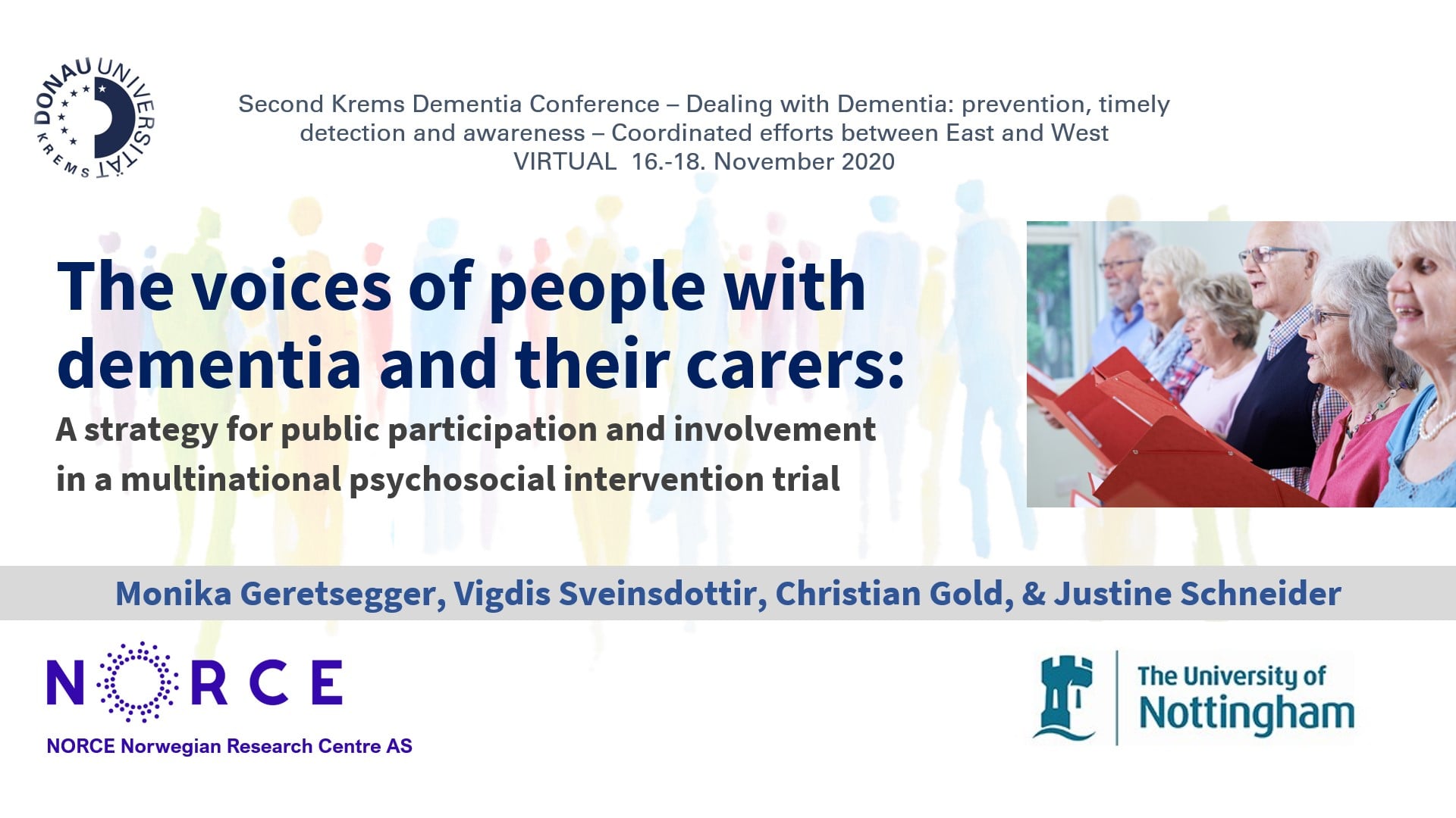 Krems Dementia Conference 2020 - Geretsegger et al.